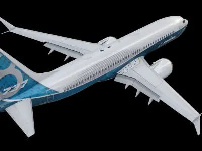 Boeing 737 MAX Low-poly 3D model