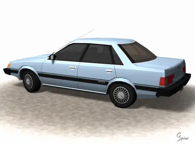 Low-Poly 1992 Subaru Loyale Free low-poly 3D model