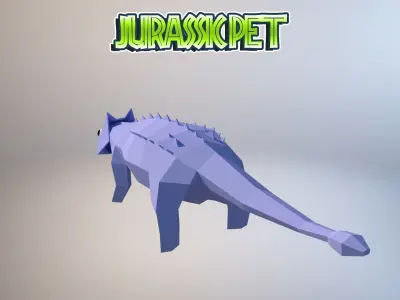 Ankylosaurus jurassic pet Low-poly 3D model