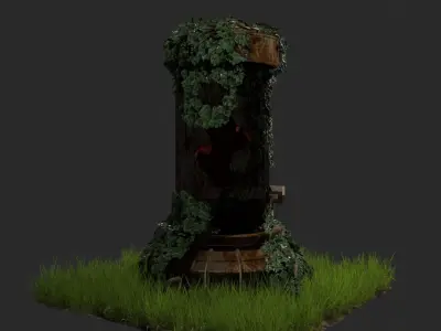 3D Horrible Rusty Tube or lab capsule Realistic 3D model