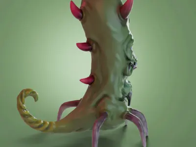 Nasty stylized monster 3D model