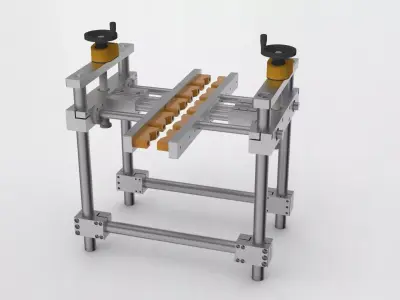 Clamping adjusting mechanism 3D model