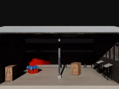 Sanhok Raised Hangar PUBG 3D model