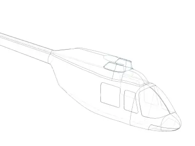 Jet Ranger fuselage for TREX 470 3D print model