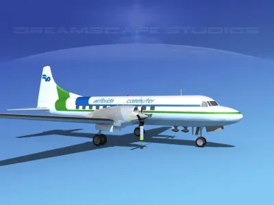 Convair CV-580 Air Florida 3D model