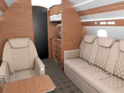 Private Jet interior 3D model