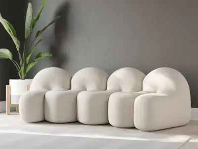  Thehighkey Curved Glove Couch Model 