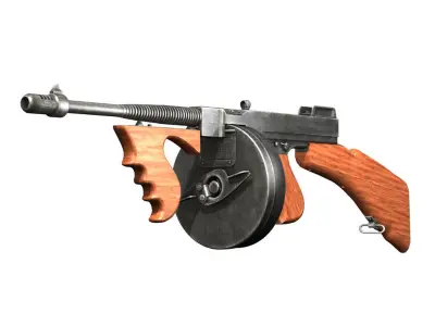 Colt Model1921 Thompson Submachine Gun 3D model