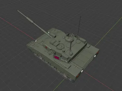 ZTZ-96 Battle Tank 3D model