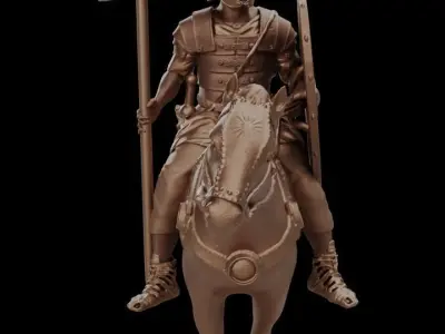 Roman Horseman with Aquila 3D print model