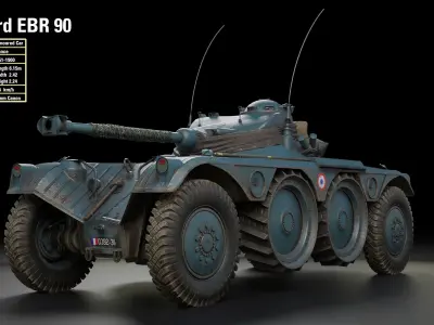 Panhard EBR 90 PBR Model 3D model