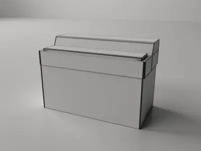 Aquarium stand with glass top 3D model