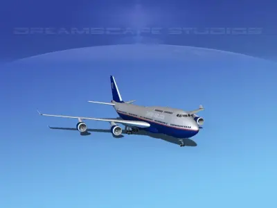 Boeing 747-400 United Airlines 2 3D model