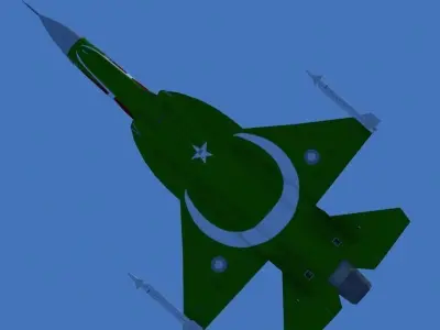JF-17 Thunder Low polygon Display version Low-poly 3D model