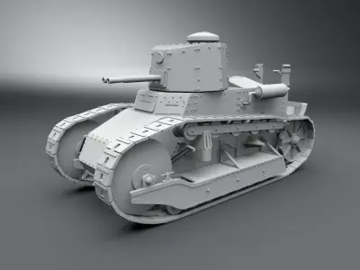 Fiat 3000 scale model 3D print model