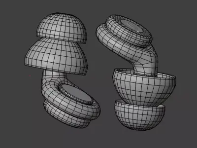 Earplugs 3D Product Model 3D model