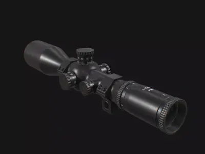 Sniper Scope Low-poly 3D model