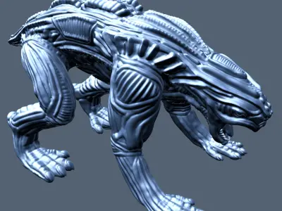 Alien Animal High Poly 3D model