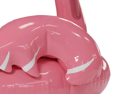 Inflatable Flamingo Low-poly 3D model