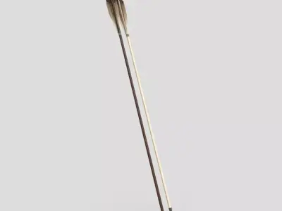 Wooden Arrow 5 Low-poly 3D model