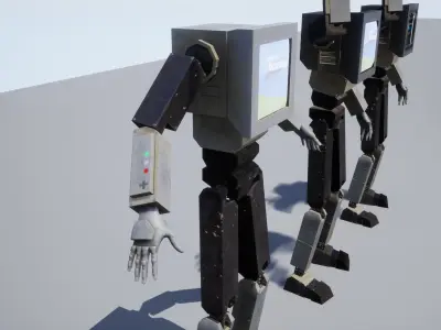 Doorways 97 Rigged Character Model Free low-poly 3D model