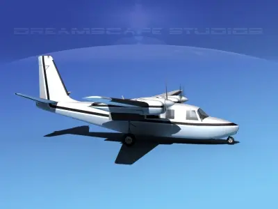 Rockwell Aero Commander 560 V04 3D model
