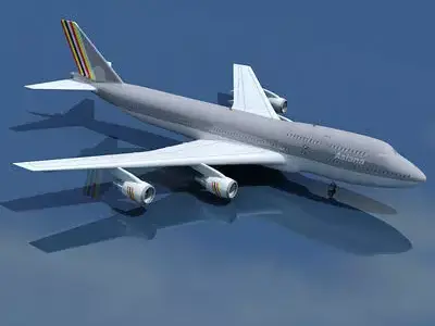 Boeing 747 Asiana 3D model