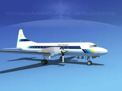 Convair CV-580 Hydro-Quebec 3D model