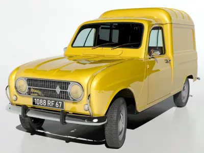 Renault R4 Fourgonette Van 3D model