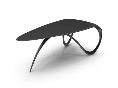 Carbon Fiber Jet Desk Low-poly 3D model