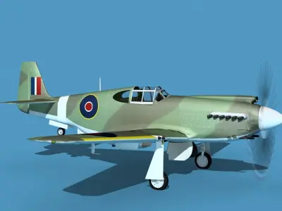North American A-36A Apache V14 RAF 3D model