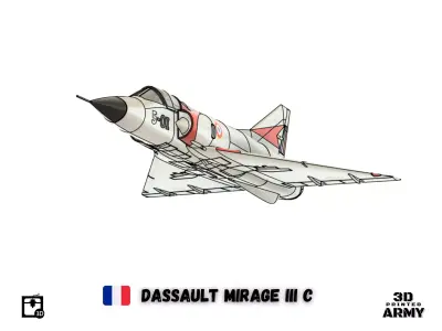 Dassault Mirage 3 C - 3D printing files - scalemodel 3D print model