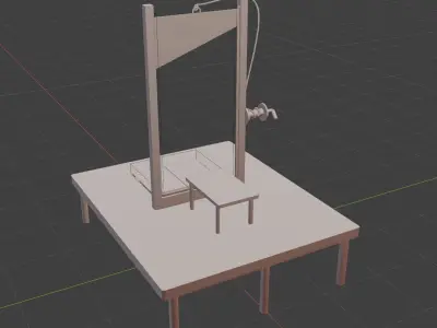 low poly head cutter Low-poly 3D model
