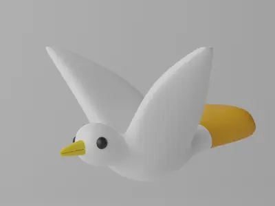 Cartoon Cute Bird 1 3D model