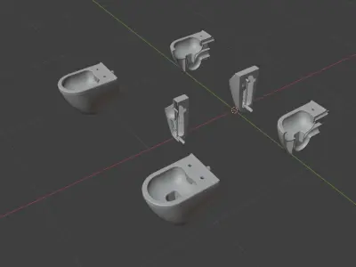 watercloset and urinal 3D model