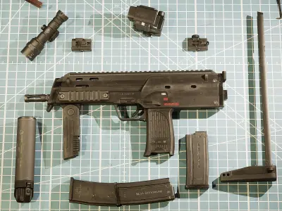 HK MP7A1 Low-poly 3D model