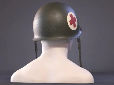 M1 Helmet WW2 - Medic 3D model