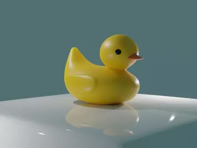 Rubber Duck Low-poly 3D model