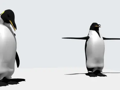 Emperor  Penguin Low-poly 3D model