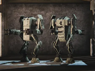 Peacekeeper Robot Low-poly 3D model