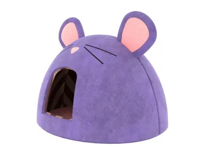Mouse Meow Hut Cat Hut Cat Tent Purple 3D model