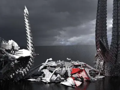 Alien Spine Tower 3 Tower structures  3D model