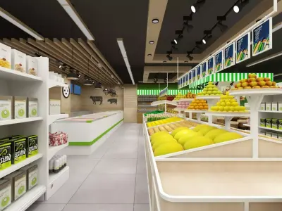 Grocery Store Design 3D model