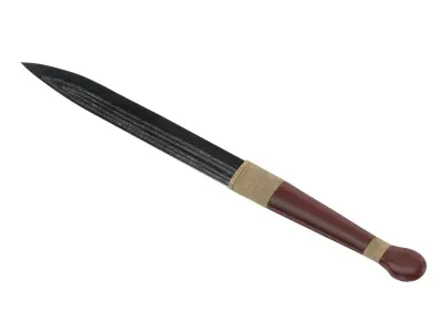 Seax Knife Low-poly 3D model