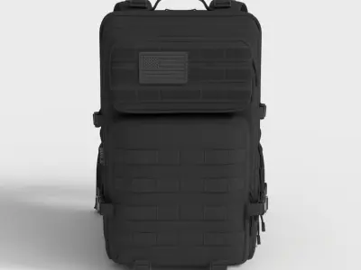 MILITARY TACTICAL BACKPACK Low-poly 3D model