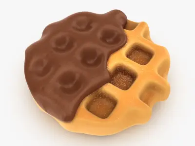 Waffle Cartoon Collection 3D model
