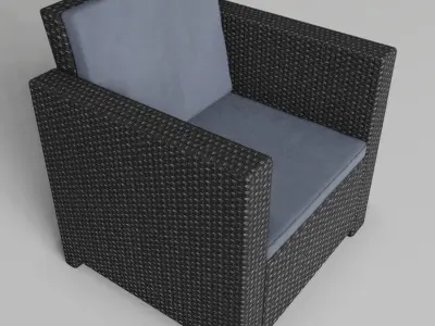 Rattan Chair Free 3D model purchase