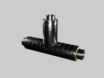 Fittings for insulated pipes highpoly 3D model