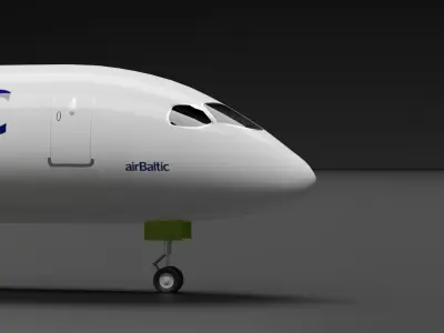 Airbus A220-300 Air Baltic Livery 3D model