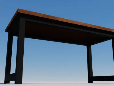 Simple Desk Free 3D model